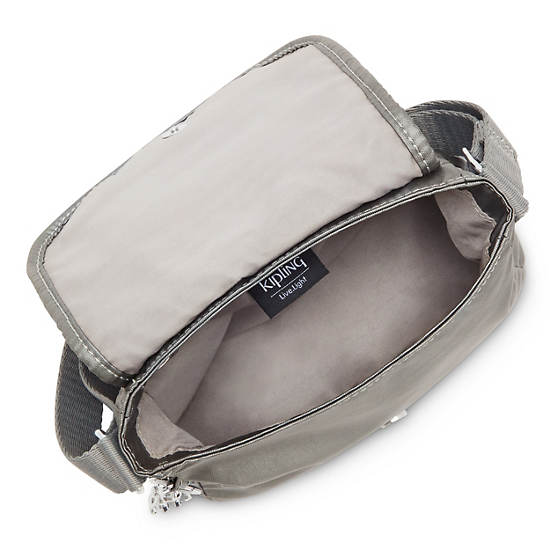 Kipling Sabian Metallic Crossbody Mini Táska Szürke | HU 1347EB